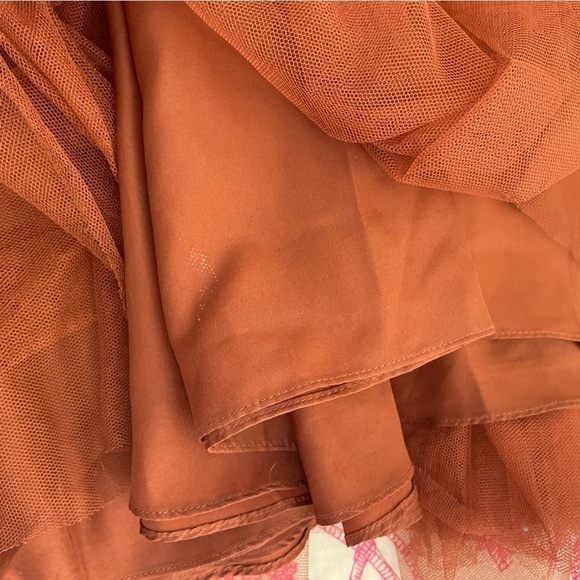 Revelry Madeline Rust Tulle Maxi Dress - Picture 7 of 12